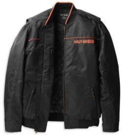 Harley-Davidson Jacke Timeless Bar & Shield Schwarz/orange -Elektrik Blitz Angebote Store 98401 22vm alt013