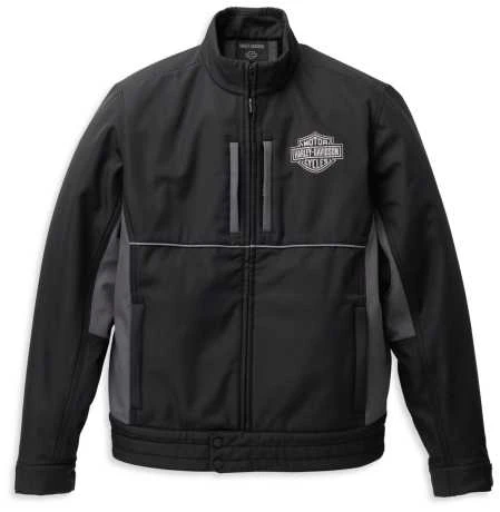 Harley-Davidson Softshell Jacke Bar & Shield Schwarz/grau 1 Harley-Davidson Softshell Jacke Bar & Shield Schwarz/grau