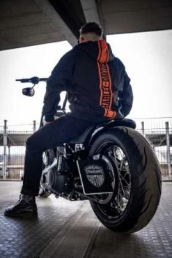 Harley-Davidson Hooded Jacke Vertical Stripe Schwarz & Orange 6 Harley-Davidson Hooded Jacke Vertical Stripe Schwarz & Orange -Elektrik Blitz Angebote Store 98408 20vm 3
