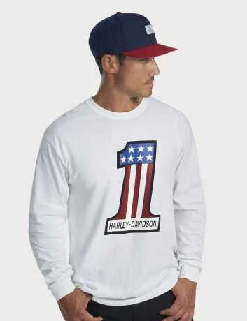Harley-Davidson #1 Race Longsleeve Weiß 3 Harley-Davidson #1 Race Longsleeve Weiß – Bild 3