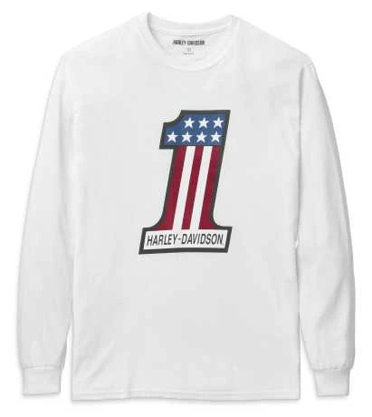 Harley-Davidson #1 Race Longsleeve Weiß 1 Harley-Davidson #1 Race Longsleeve Weiß