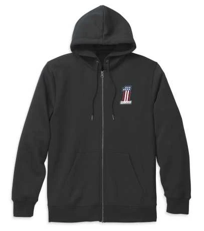 Harley-Davidson Zip Hoodie #1 Race Schwarz 1 Harley-Davidson Zip Hoodie #1 Race Schwarz