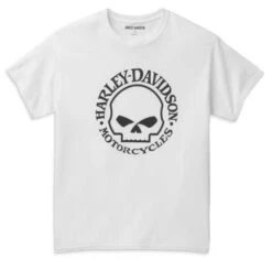 Harley-Davidson T-Shirt Skull Weiß
