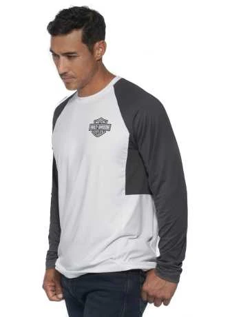 Harley-Davidson Longsleeve Performance Bar & Shield Weiß/schwarz 3 Harley-Davidson Longsleeve Performance Bar & Shield Weiß/schwarz – Bild 3