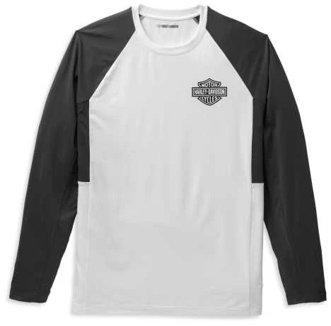 Harley-Davidson Longsleeve Performance Bar & Shield Weiß/schwarz 1 Harley-Davidson Longsleeve Performance Bar & Shield Weiß/schwarz