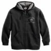 Harley-Davidson Skull Zip Hoodie, Grau