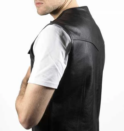 John Doe MC Outlaw Leder Weste Schwarz 3 John Doe MC Outlaw Leder Weste Schwarz – Bild 3