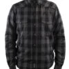 John Doe Motoshirt Motorrad Hemd Grau/schwarz