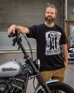 Harley-Davidson T-Shirt DC Inc Schwarz -Elektrik Blitz Angebote Store r004398v 31