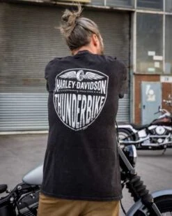 Harley-Davidson T-Shirt DC Inc Schwarz -Elektrik Blitz Angebote Store r004398v 51