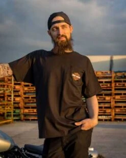 Harley-Davidson T-Shirt Mini Bar & Shield Schwarz -Elektrik Blitz Angebote Store r004532v 31