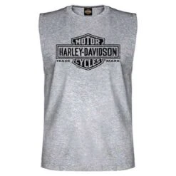 Harley-Davidson Muscle Shirt Long Logo 1 Grau