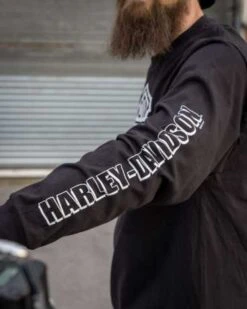 Harley-Davidson Longsleeve Bar & Shield 1 Schwarz -Elektrik Blitz Angebote Store r004537v 41