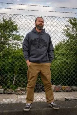 Harley-Davidson Hoodie Bar & Shield 1 H-D Grau -Elektrik Blitz Angebote Store r004546v 41