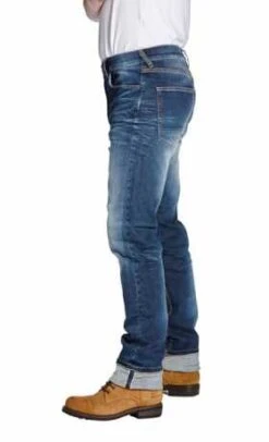 Rokker Biker Jeans Iron Selvage Blau -Elektrik Blitz Angebote Store rok1050v 33