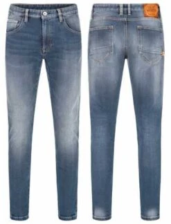 Rokkertech Tapered Slim Jeans Blau