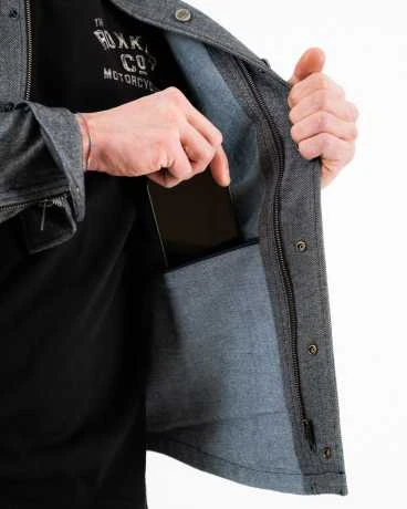 Rokker Boston Rider Shirt Grau 4 Rokker Boston Rider Shirt Grau – Bild 4