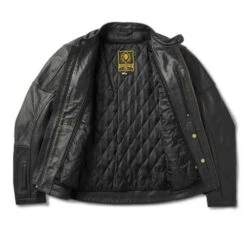 Roland Sands Linden 74 Lederjacke Schwarz -Elektrik Blitz Angebote Store roland sands linden74 black42