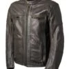 Roland Sands Linden 74 Lederjacke Dunkelbraun
