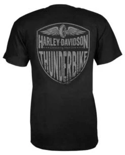 Harley-Davidson T-Shirt Round 03 Schwarz -Elektrik Blitz Angebote Store strat back herren blk6 2