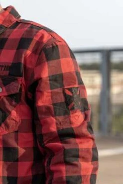 West Coast Choppers Dominator Motorrad Hemd Rot/schwarz CE -Elektrik Blitz Angebote Store wcc dominator red11